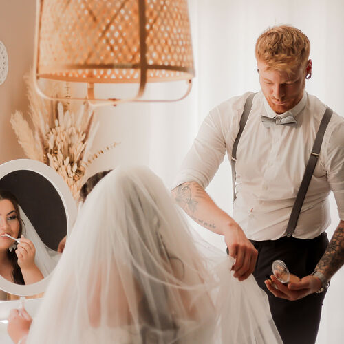 Getting Ready Hochzeit Braut Hochzeitsfotografie